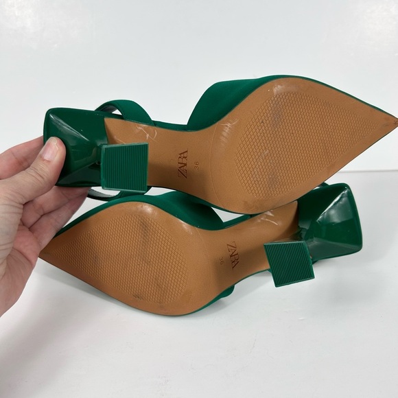 Zara Green Heeled Shoes - Picture 7 of 9